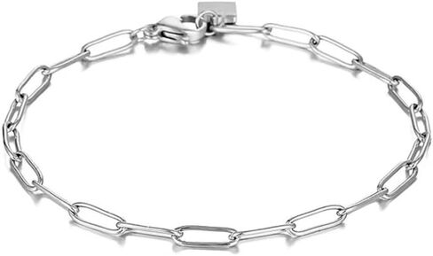 See Sea Gold and Silver Paperclip Chain Bracelet – Waterproof Tarnish-Free Bracelet for Women, Hypoallergenic Stainless Steel Jewelry, Minimalist Everyday Bracelet Jewelry from LA in Saudi Arabia