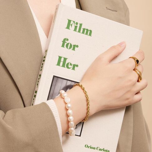 Shapes Studio 18K Gold Plated Bold Pearl Rope Double Bracelet, Minimalist Style, Women Jewelry Bracelet in Saudi Arabia