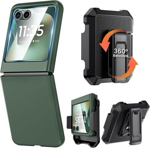 Caka for Motorola Razr 2026/2025/2024 Case with Belt Clip Holster Black in Saudi Arabia