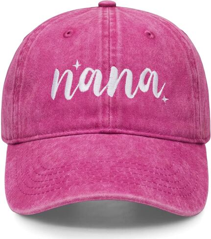 Nana Grandma Nonna Hat for Women - Adjustable Washed Baseball Caps - Perfect Grandma Gift for Everyday Wear in Saudi Arabia