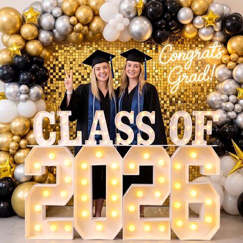 Graduation Class of 2026 Light up Marquee Letters, 2.68 ft Large LED Graduation Letters and Numbers for Grad Party Decorations, Photo Backdrop, High School College Grad 2026 Decor in Saudi Arabia