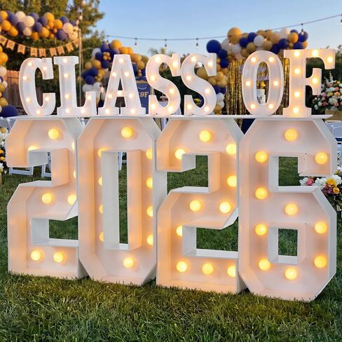 Graduation Class of 2026 Light up Marquee Letters, 2.68 ft Large LED Graduation Letters and Numbers for Grad Party Decorations, Photo Backdrop, High School College Grad 2026 Decor in Saudi Arabia