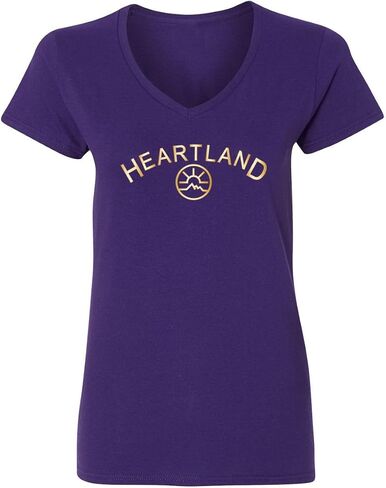 Hl Ranch, Heartland, Ranch, Ho - Heartland Womens Vneck T-Shirt in Saudi Arabia