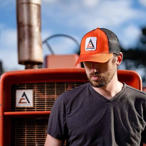 J&D Productions, inc. Allis Chalmers Tractor Hat, New Logo, Orange with White mesh Back, in Saudi Arabia