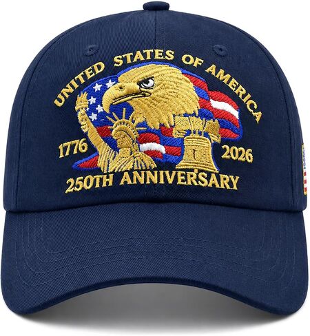 250th Anniversary USA Hat for Men Women, Embroidery Adjustable Baseball Cap in Saudi Arabia