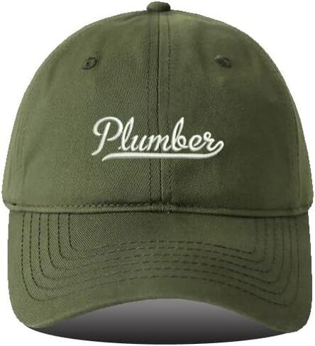 Mens Baseball Caps Plumber Embroidered Washed Cotton Dad Hat in Saudi Arabia