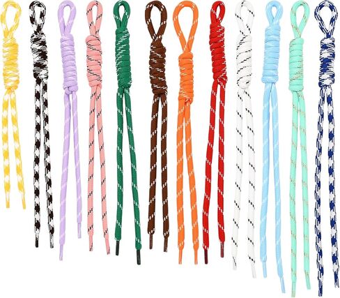 12Pcs Nylon Rope Keychain Colorful Paracord Keychain Rope Bag Charms for Handbag Backpack Car Key Decoration in Kuwait