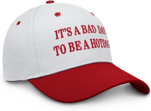 Its a Bad Day to Be a Hotdog Hat Embroidered Long Visor Snapback Hat in Kuwait