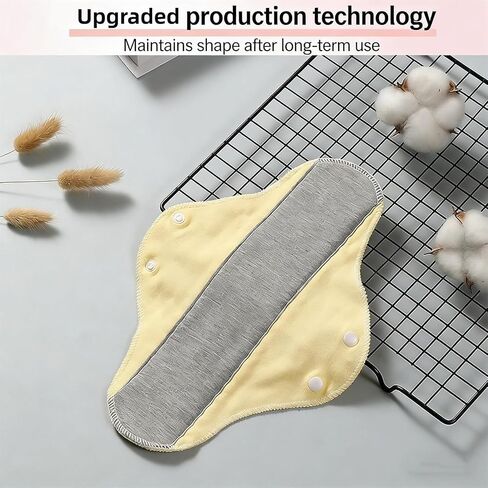 4PCS Reusable Graphene Absorbent Pads for Women, Ultra Thin Washable Pads for Women with Honeycomb Absorbent Layers, Leakproof Cloth Pads in Saudi Arabia
