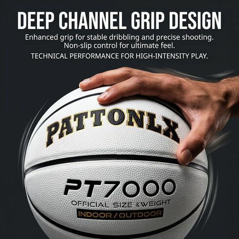 Basketball Ball – Official Size– Composite Leather Indoor/Outdoor Basketball for Men, Women & Girls, with Pump in Saudi Arabia