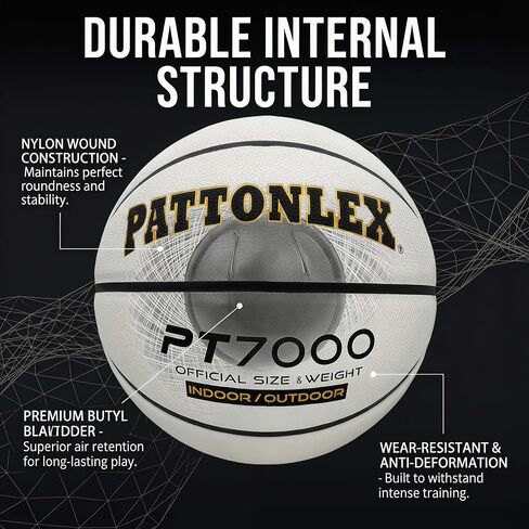 Basketball Ball – Official Size– Composite Leather Indoor/Outdoor Basketball for Men, Women & Girls, with Pump in Saudi Arabia