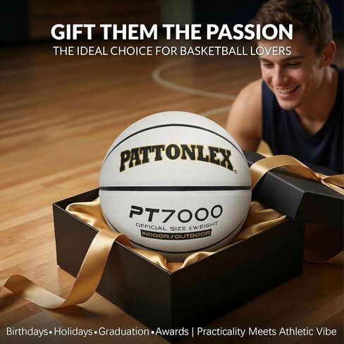 Basketball Ball – Official Size– Composite Leather Indoor/Outdoor Basketball for Men, Women & Girls, with Pump in Saudi Arabia