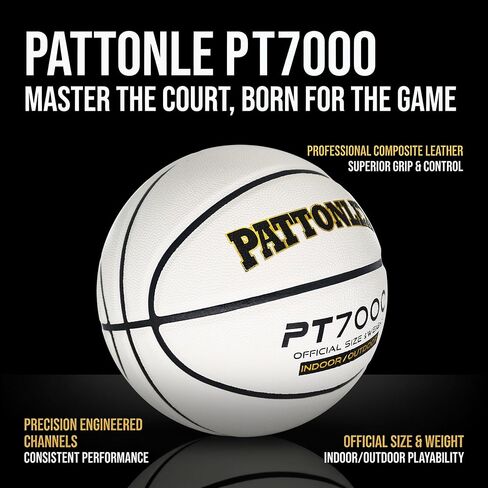 Basketball Ball – Official Size– Composite Leather Indoor/Outdoor Basketball for Men, Women & Girls, with Pump in Saudi Arabia