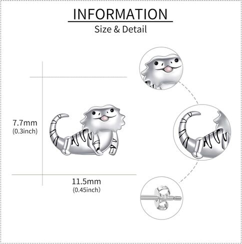 Bearded Dragon Earrings Lizard Earrings Jewelry for Women in Saudi Arabia