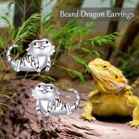 Bearded Dragon Earrings Lizard Earrings Jewelry for Women in Saudi Arabia