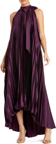 Mac Duggal Pleated Halter Neck High Low Gown in Saudi Arabia