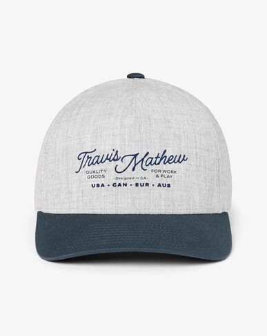 قبعة TravisMathew للرجال ذات الخطة المثالية باللون الرمادي المنقط مقاس واحد in Kuwait
