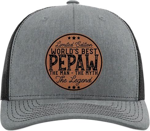 Pepaw Gifts - Pepaw Gifts from Grandkids - Fathers Day Christmas Valentines Bday Gift from Grandson Granddaughter Grandkids - Man Myth Legend - Grandpa Hats for Men - Richardson 112 Trucker Hat in Saudi Arabia