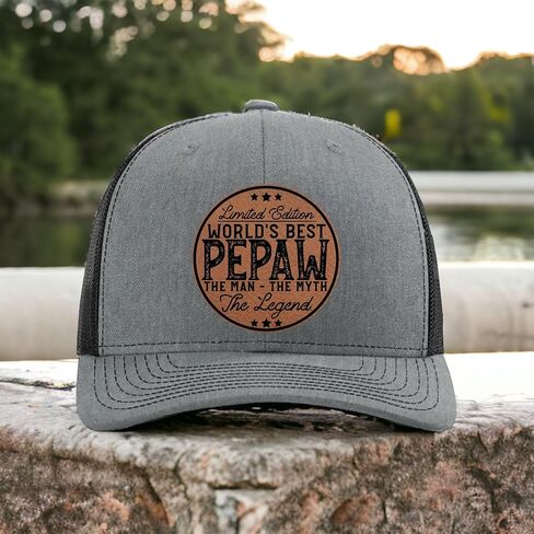 Pepaw Gifts - Pepaw Gifts from Grandkids - Fathers Day Christmas Valentines Bday Gift from Grandson Granddaughter Grandkids - Man Myth Legend - Grandpa Hats for Men - Richardson 112 Trucker Hat in Saudi Arabia
