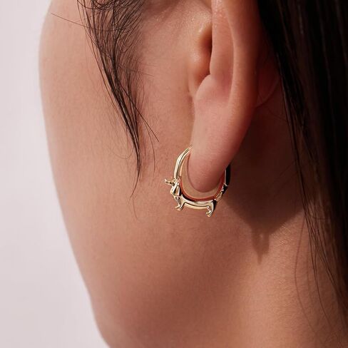 Dachshund Earrings, Dog Earrings, Hypoallergenic Animal Jewelry, Unique Dachshund Birthday Gifts for Women in Saudi Arabia