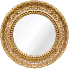 1Pack Gold Round Wall Mirror 11 inch,Small Wall Mirror Decorative, Small Vintage Ornate Circle Mirror for Bedroom,Living Room,Entryway,Hallway,Dressing Table in Saudi Arabia