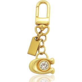 Golden Bag Charms C for Handbags, Purse Charms with Letter C Initia, Unique Keychain Accessories for Women in Saudi Arabia
