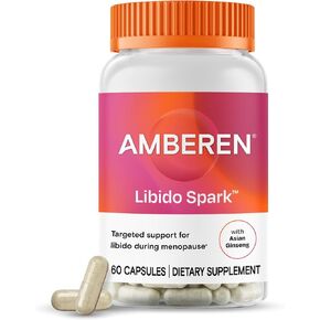Amberen Libido Spark Menopause Support Supplement for Women —Supports Intimate Wellness with Asian Ginseng Root Extract, Hormone-Free, Soy-Free, 60 Capsules, 30-Day Supply in Saudi Arabia