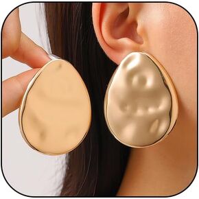 Chunky Golds Statement Earrings for Women Large Chunkys Gold Geometric Big Thick Earring Punk Party Jewelry in Saudi Arabia