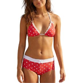 Women's Bikini Set Halter Padded Swimsuit Bathing Suit Push Up Bikini Top Bottom Two Piece Hot Beachwear in Saudi Arabia