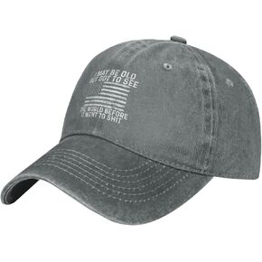 I May Be Old But Got to See The World Before It Went to Shit Hat for Men Baseball Caps with Design Hat Gray in Saudi Arabia