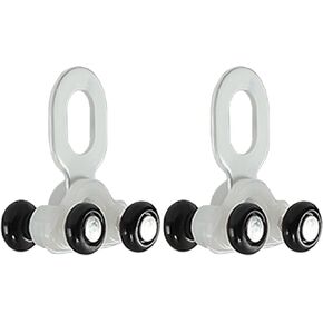 30Pcs Double Row Curtain Track Rollers, Silent Heavy Duty Drop Ceiling Curtains Rails Pulleys, White in Saudi Arabia