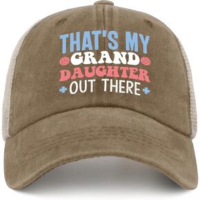 That's My Granddaughter Out There Hat Camping Hat AllBlack Hats for Men Baseball Cap Gifts for Him Cool Cap in Saudi Arabia