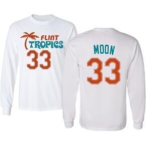 Flint Tropics Jackie Moon 33 Semi Pro Basketball Men's Long Sleeve T Shirt in Saudi Arabia