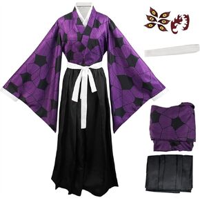 Moalioi Kokushibou Cosplay Costume Anime Kokushibou Kimono Cloak Outfits Uniform Set for Unisex Halloween Party in Saudi Arabia