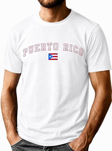 Men's Puerto Rico Shirt Boricua Pride Graphic Tee Casual Short Sleeve T-Shirt Puerto Rican Top in Saudi Arabia