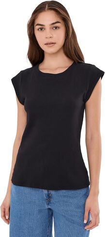 Mod-O-Doc Cap Sleeve Open Crew Neck Tee in Saudi Arabia