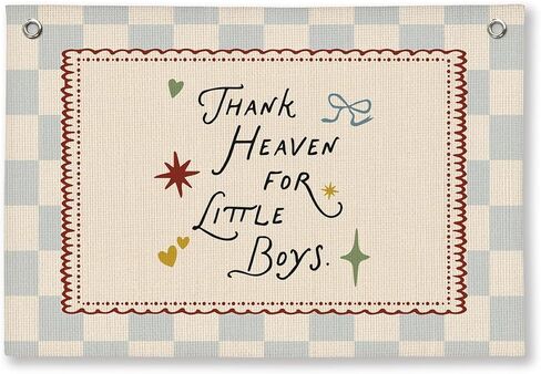 Girls Nursery Decor, Thank Heaven for Little Girls Linen Banner, Toddler Girl Room Decor, Pink Baby Shower Decoration Gift, Baby Girl Room Decoration 30x20 inchs in Saudi Arabia