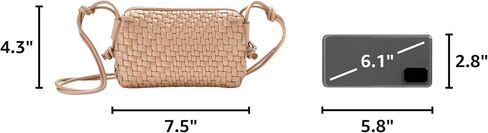 Woven Crossbody Bag for Women Small Woven Purse Vegan Leather Handbag Braided Purse Small Crossbody Bag in Saudi Arabia