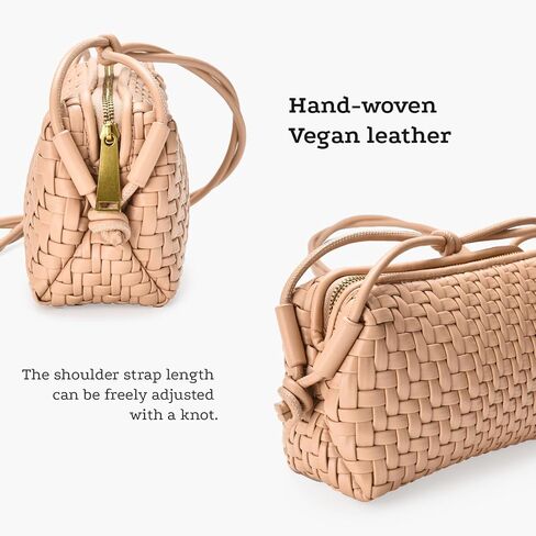Woven Crossbody Bag for Women Small Woven Purse Vegan Leather Handbag Braided Purse Small Crossbody Bag in Saudi Arabia