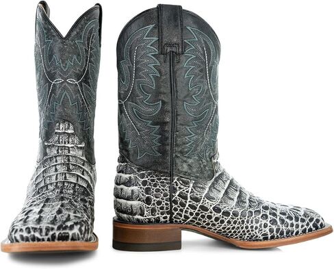 حذاء Soto Boots الرجالي بطباعة Caiman Nuca بمقدمة مربعة H4019 in Kuwait