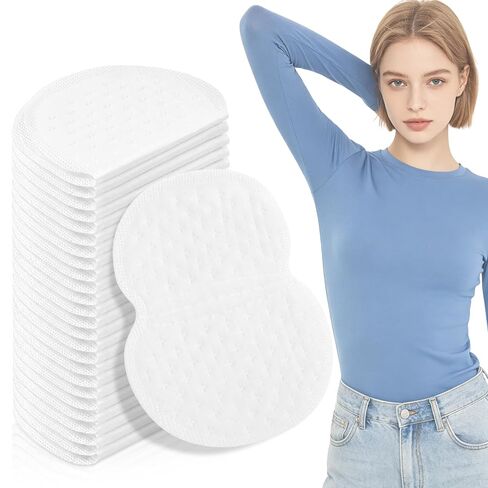 100Pcs Armpit Sweat Pads,Underarm Sweat Pads,Underarm Sweat Pads for Women,Sweat Pads for Under Arms,Disposable Underarm Pads for Sweating Women in Saudi Arabia