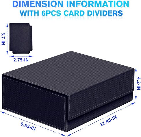 صندوق تخزين بطاقات التداول لبطاقات MTG ، 1800+ PU Leather Card Deck Box ، مغناطيسي بطاقة Deck Deck Cask حامل بطاقة مربع يناسب بطاقات الألعاب الرياضية in Kuwait