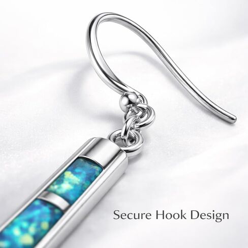 Blue Fire Opal Dangle Earrings in Kuwait
