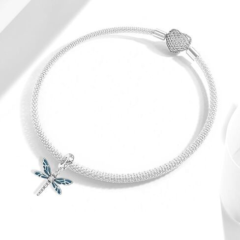1pc 925 Silver Silver Charm Fashionable Dragonfly for Women Bracelets Bangles DIY And Daily Outfit Matching Jewelry Decoration For Women Gift For Mom in Kuwait
