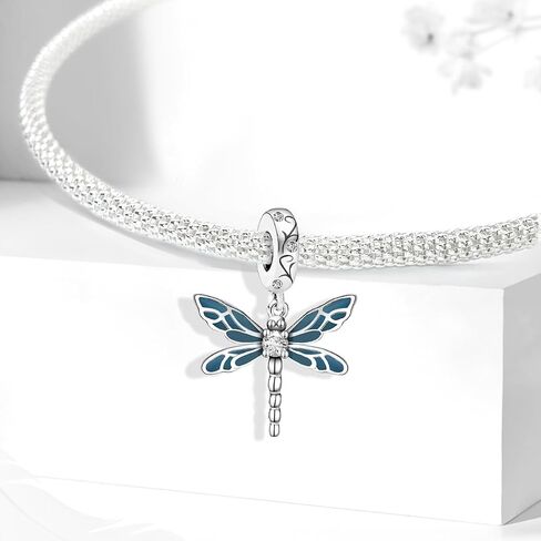 1pc 925 Silver Silver Charm Fashionable Dragonfly for Women Bracelets Bangles DIY And Daily Outfit Matching Jewelry Decoration For Women Gift For Mom in Kuwait