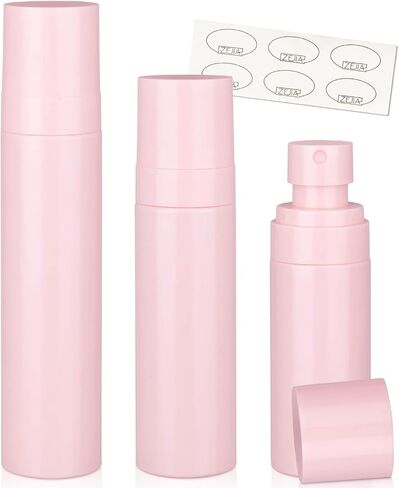 Small Spray Bottle, 2OZ Travel Spray Bottle, Mini Plastic Spray Bottles for Face, with 6pcs Labels (Pink) in Kuwait
