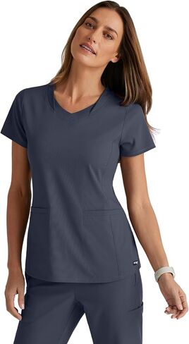 BARCO Grey's Anatomy Spandex Stretch Direct - بلوزة فرك بولت للنساء، بلوزة فرك نسائية برقبة على شكل حرف V in Kuwait