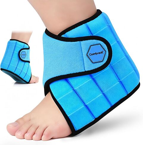 Ankle Ice Pack Wrap for Swelling, 2 Hours Long Lasting Reusable Ice Pack for Sprained Ankle & Achilles Tendonitis, Cold Therapy Ice Wrap for Plantar Fasciitis Relief, Broken Ankle, Heel Pain in Kuwait