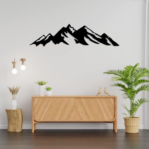 METALPLEX Grand Teton Mountain Metal Wall Art - Durable And Rust-free Indoor & Outdoor Aluminum Composite Wall Decor - Home Decor Wall Art For Living Room And Bedroom Decorations - (46"x12") in Saudi Arabia