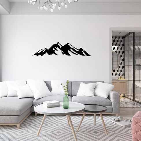 METALPLEX Grand Teton Mountain Metal Wall Art - Durable And Rust-free Indoor & Outdoor Aluminum Composite Wall Decor - Home Decor Wall Art For Living Room And Bedroom Decorations - (46"x12") in Saudi Arabia
